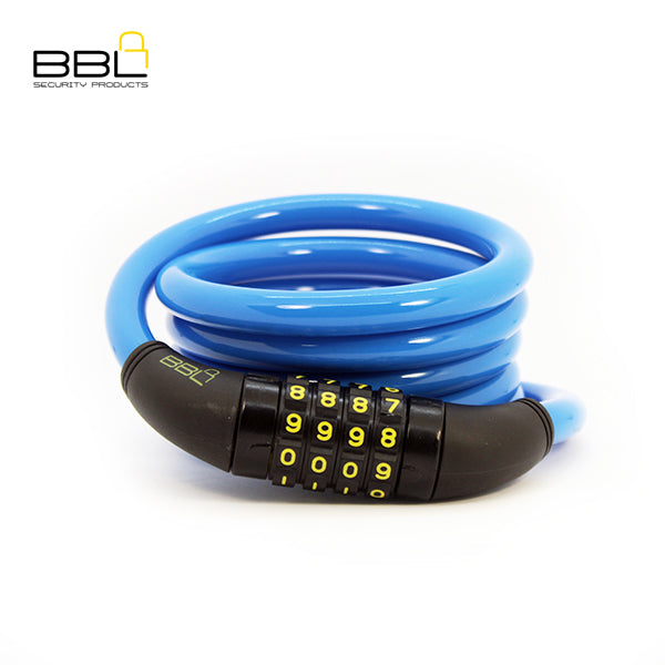 BBL Combination Bicycle Lock - Blue