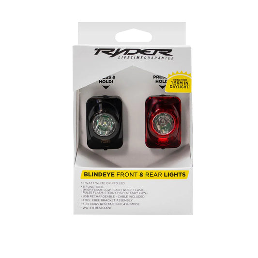 RYDER Blindeye Front & Rear Light Set