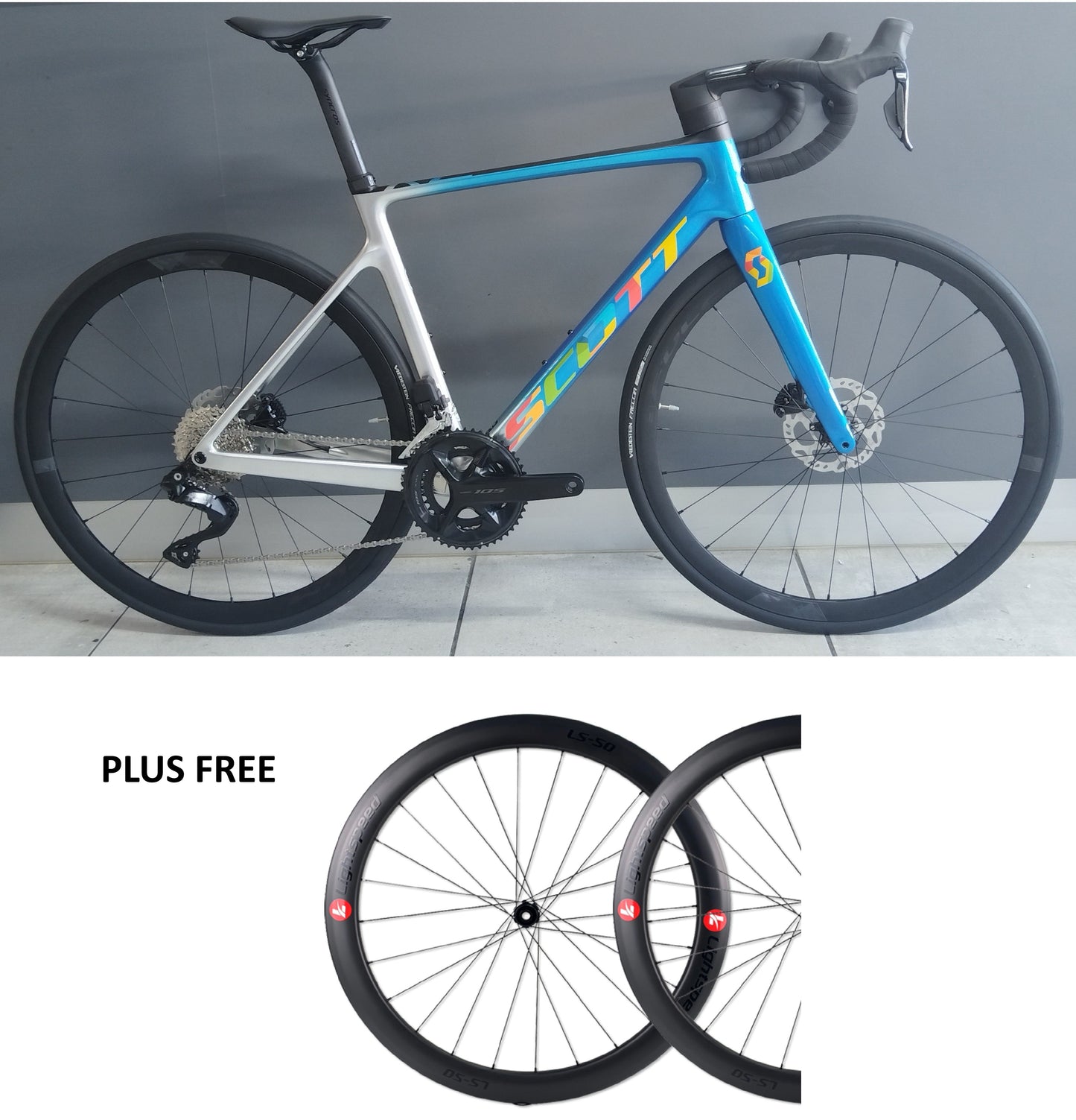 SCOTT Addict RC Ultimate TEAM Edition PLUS FREE Lightspeed 50mm Wheelset