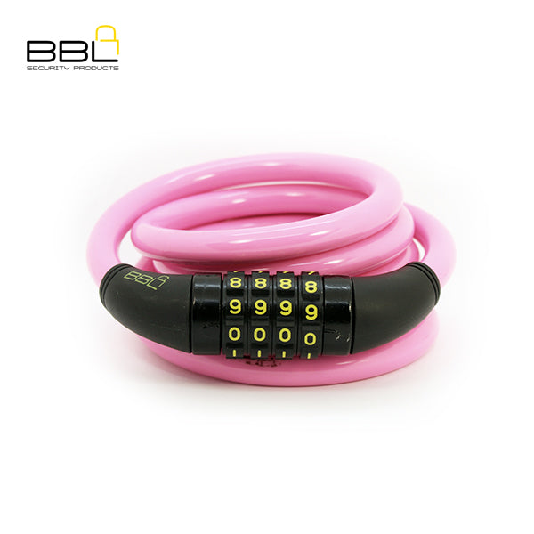 BBL Combination Bicycle Lock - Pink
